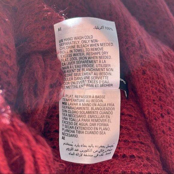 INC International Concepts Raschel Berry Fringe Trim Soft & Cozy Infinity Scarf - Picture 5 of 6